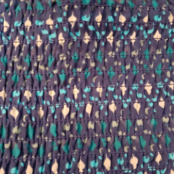 Old Navy blue midi pull on tiered skirt - Picture 2 of 4